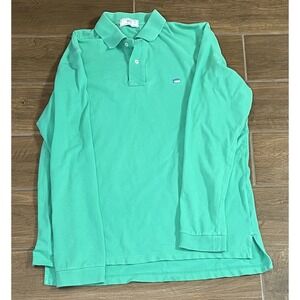 Southern Tide Men's Polo Large Green The Skipjack Long Sleeve Golf Pullover